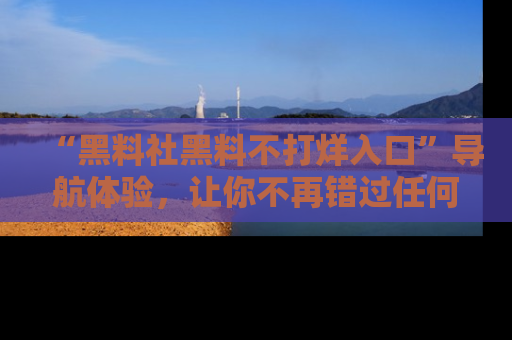 “黑料社黑料不打烊入口”导航体验,让你不再错过任何精彩黑料