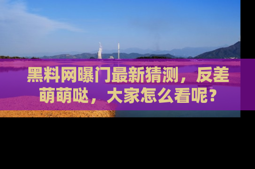 黑料网曝门最新猜测，反差萌萌哒，大家怎么看呢？
