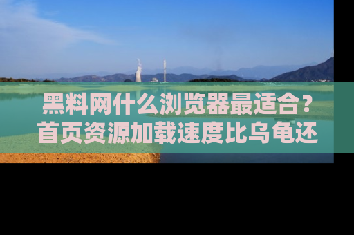 黑料网什么浏览器最适合？首页资源加载速度比乌龟还慢的体验真心吐槽！