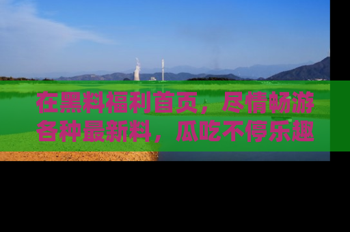 在黑料福利首页，尽情畅游各种最新料，瓜吃不停乐趣无穷！